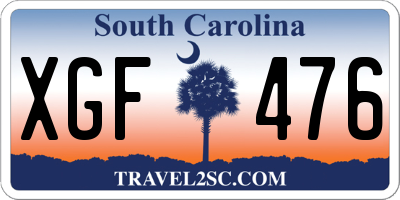 SC license plate XGF476