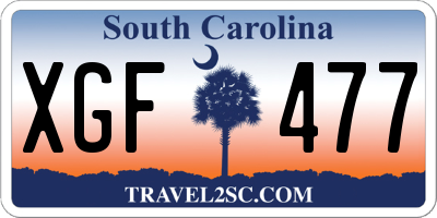 SC license plate XGF477