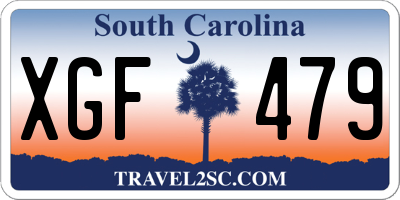 SC license plate XGF479
