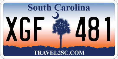SC license plate XGF481