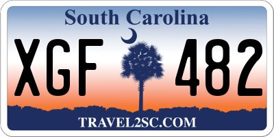 SC license plate XGF482