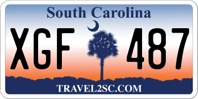 SC license plate XGF487