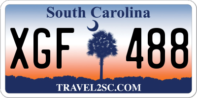 SC license plate XGF488