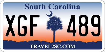 SC license plate XGF489