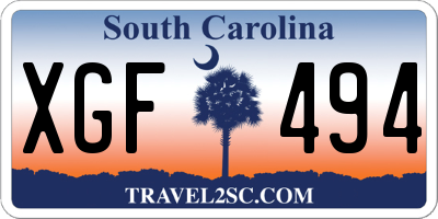 SC license plate XGF494