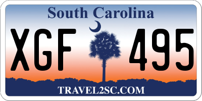 SC license plate XGF495