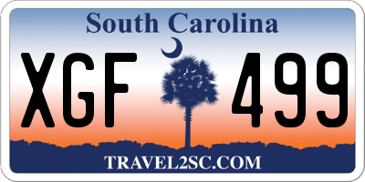 SC license plate XGF499