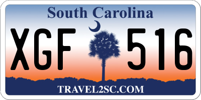 SC license plate XGF516