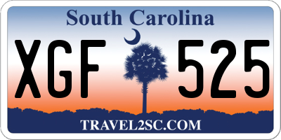 SC license plate XGF525
