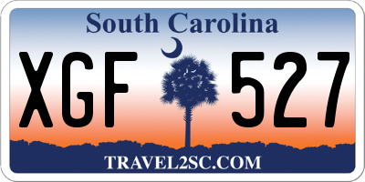 SC license plate XGF527
