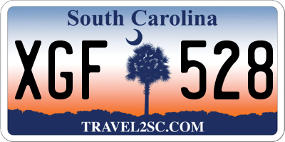 SC license plate XGF528