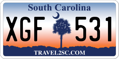 SC license plate XGF531