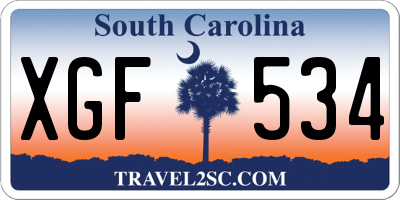 SC license plate XGF534
