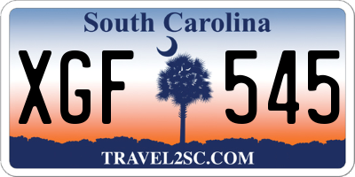 SC license plate XGF545