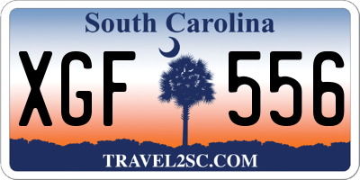 SC license plate XGF556