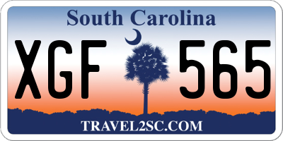 SC license plate XGF565