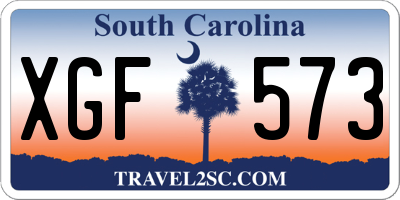 SC license plate XGF573