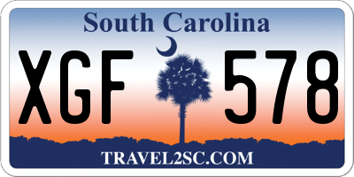 SC license plate XGF578