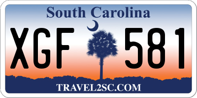SC license plate XGF581