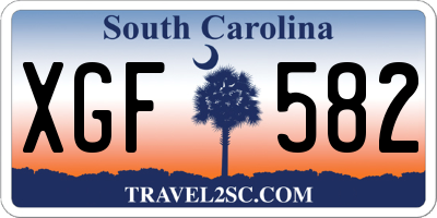SC license plate XGF582