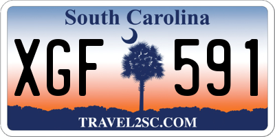 SC license plate XGF591