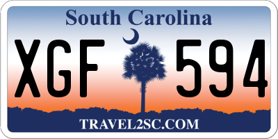 SC license plate XGF594