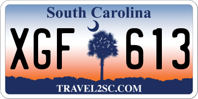SC license plate XGF613