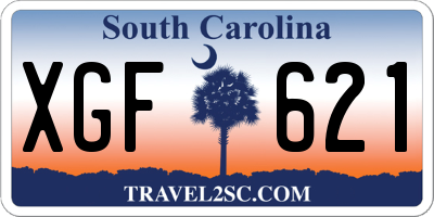 SC license plate XGF621