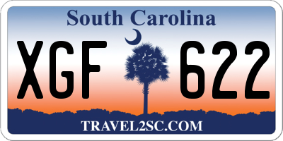 SC license plate XGF622