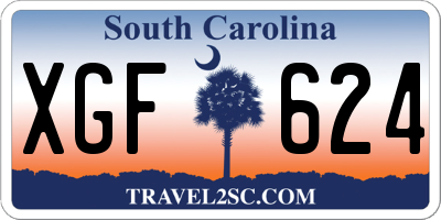 SC license plate XGF624