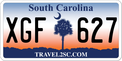 SC license plate XGF627