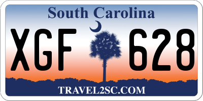 SC license plate XGF628