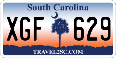 SC license plate XGF629