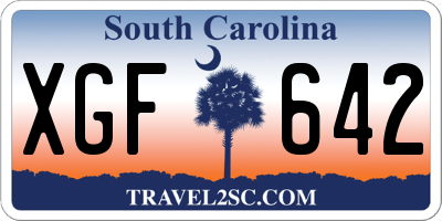 SC license plate XGF642