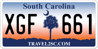 SC license plate XGF661