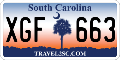 SC license plate XGF663