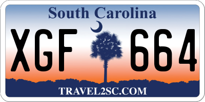 SC license plate XGF664