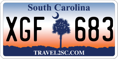 SC license plate XGF683