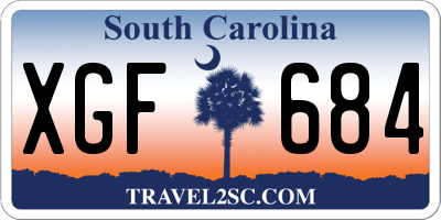 SC license plate XGF684