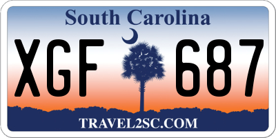 SC license plate XGF687