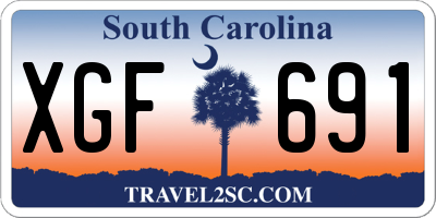 SC license plate XGF691