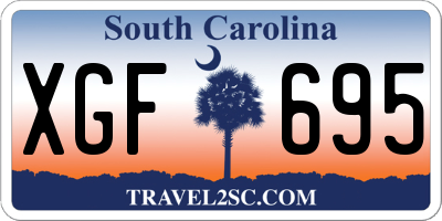 SC license plate XGF695