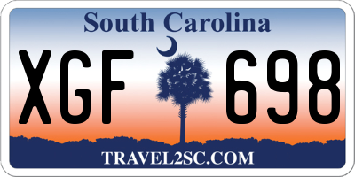 SC license plate XGF698