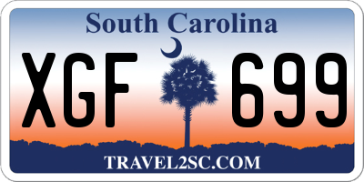SC license plate XGF699
