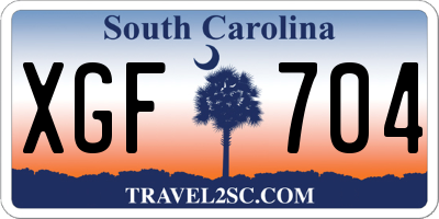 SC license plate XGF704