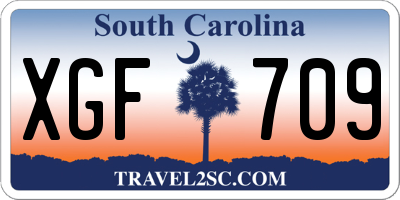SC license plate XGF709