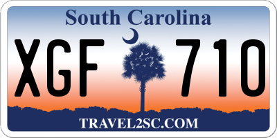 SC license plate XGF710