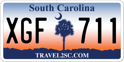 SC license plate XGF711