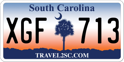 SC license plate XGF713
