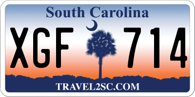 SC license plate XGF714
